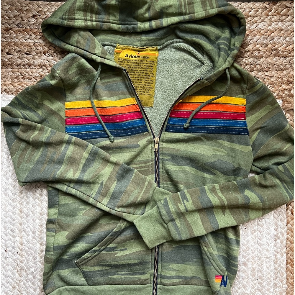Camo Aviator Nation Zipper Jacket